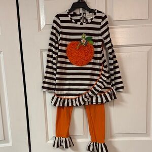 Emily Rose Black and White Striped Pumpkin Costume